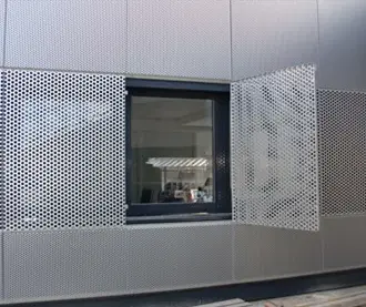 Nouveau motif feuille alu perforée à jet d'eau 2020 pour décoration extérieure de bâtiment