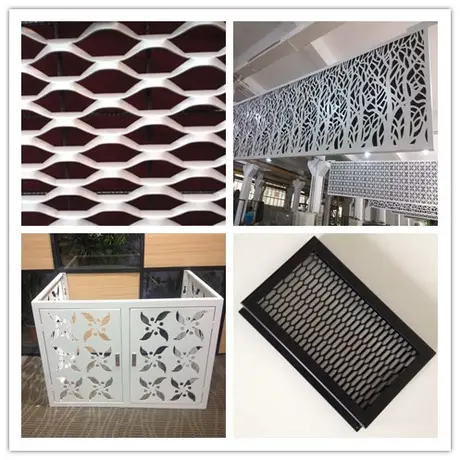 Feuilles de treillis perforé en aluminium à trous carrés