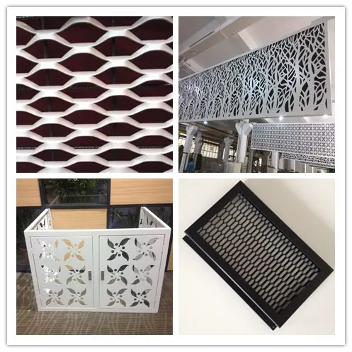 Tôles perforées en mailles carrées en aluminium — Foshan Qi Aluminum Decorative Materials Co. Ltd