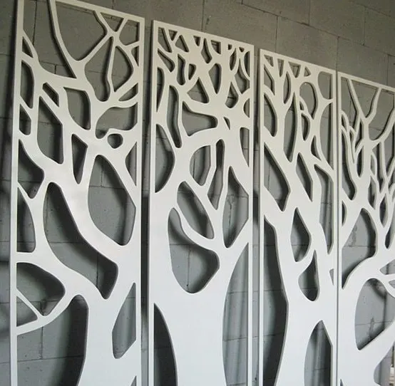 Panneaux de façade en tôle d'aluminium découpée au laser pour bâtiment — Foshan Qi Aluminum Decorative Materials Co. Ltd