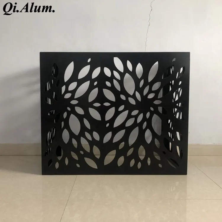 Boîtier ventilateur aluminium haut de gamme imitation bois — Foshan Qi Aluminum Decorative Materials Co. Ltd
