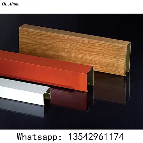 Plafond en aluminium à effet bois en vente chaude