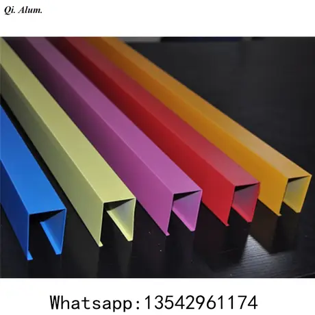 Canal U en aluminium pour plafond en aluminium, tube en aluminium pour salles de réunion et hôtels