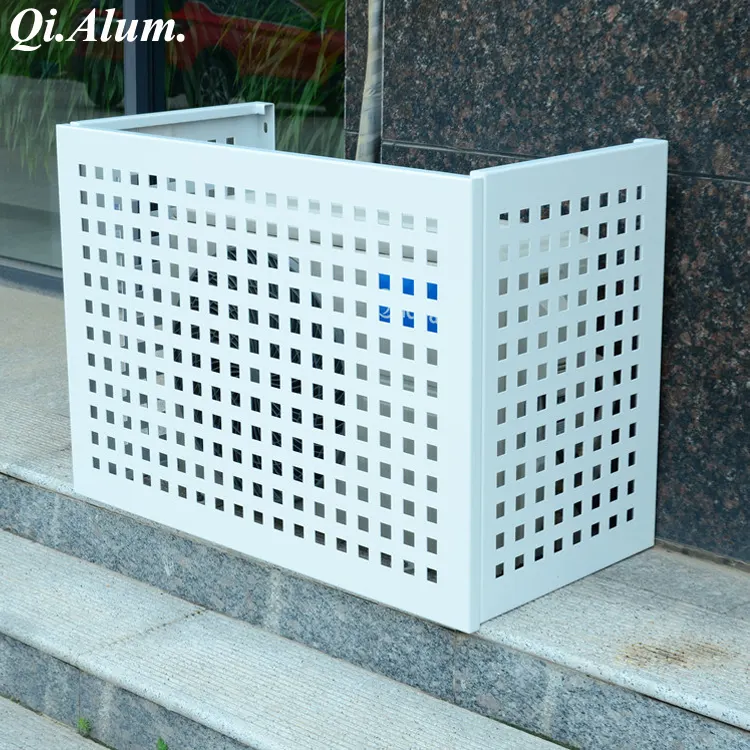 Habillage en aluminium pour climatiseur, panneau décoratif métallique pour jardin — Foshan Qi Aluminum Decorative Materials Co., Ltd