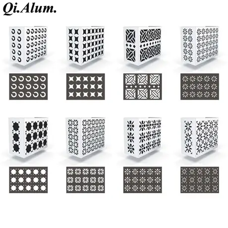 Habillages décoratifs pour climatiseur en aluminium, habillage mural en aluminium