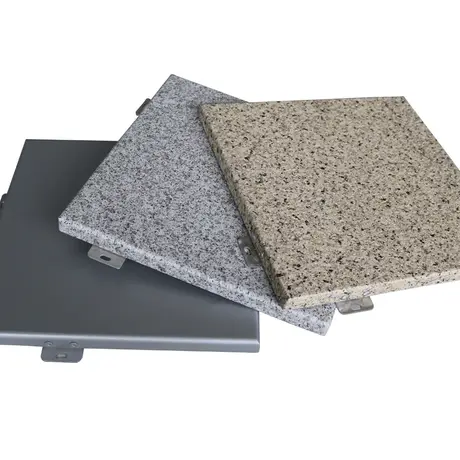 Panneaux pleins en aluminium finition pierre