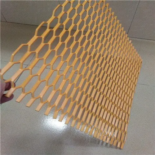 Panneaux de mur rideau en métal expansé en aluminium bon marché, finition en poudre SDF — Foshan Qi Aluminum Decorative Materials Co., Ltd