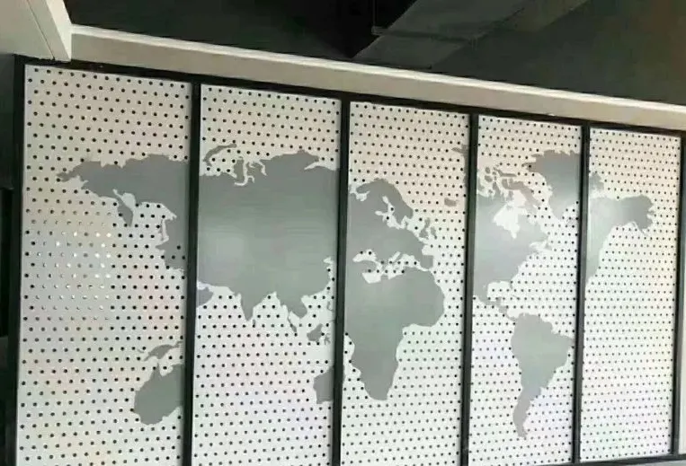 Panneau alu perforé pour couverture d'unité extérieure de climatisation, revêtement mural — Foshan Qi Aluminum Decorative Materials Co. Ltd