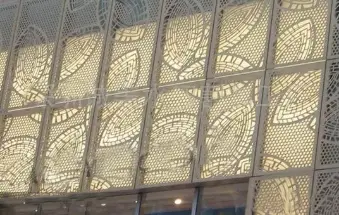 Panneau décoratif perforé en aluminium pour bardage extérieur en gros