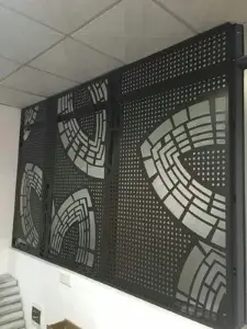 Feuille métallique en aluminium ignifugé avec trous ronds pour bardage mural décoratif