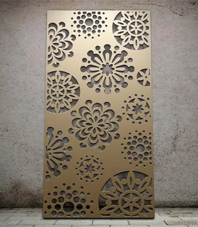 Panneau décoratif solide 3D en aluminium avec motif bois et pierre