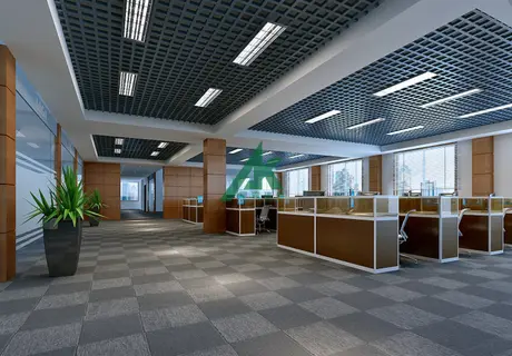 Plaques de plafond en aluminium perforé peintes couleur cuivre intérieur, matériau AA1050