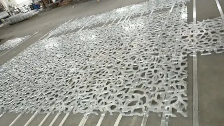 Panneau en aluminium à maille laser de type mashrabiya