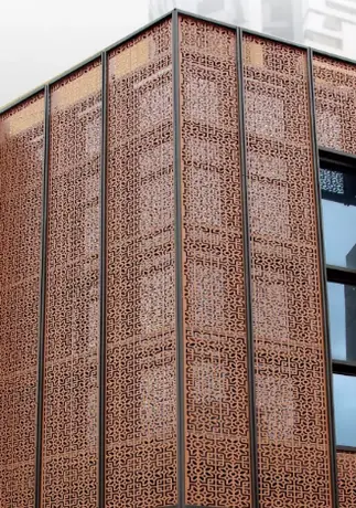 Panneaux de revêtement mural en aluminium perforé AA1060, extérieur, revêtement peint Akzo Nobel