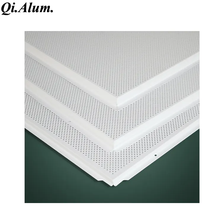 Plafond en aluminium absorbant le son, panneau métallique artistique étanche — Foshan Qi Aluminum Decorative Materials Co. Ltd