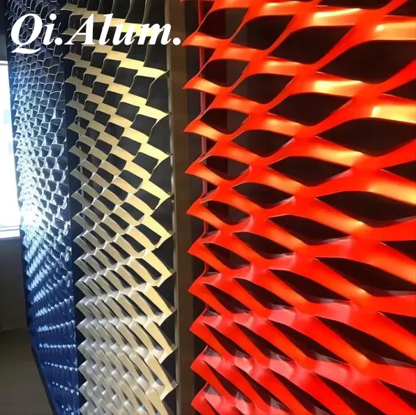 Panneau de façade en métal expansé décoratif en aluminium — Foshan Qi Aluminum Decorative Materials Co. Ltd