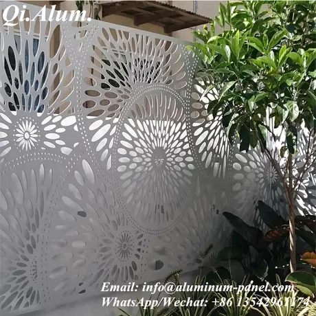 Panneaux de façade en aluminium perforé personnalisés 2020, motif perforé