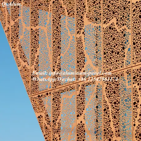 Fabricant de matériaux de décoration en feuille en aluminium perforé pour mur-rideau