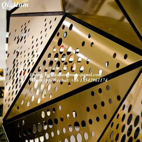 Installation de panneau alu perforé, panneau de façade en aluminium perforé
