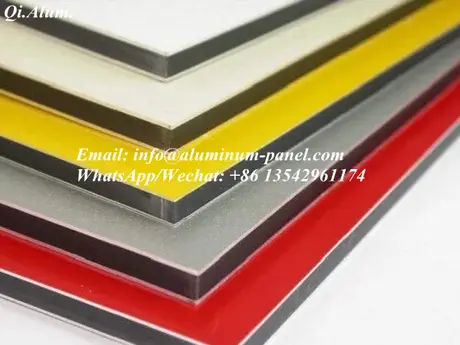Panneaux composites aluminium couleur unie pour matériaux de construction