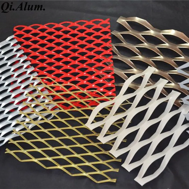 Panneaux de filet décoratif en aluminium expansé avec revêtement poudre — Foshan Qi Aluminum Decorative Materials Co. Ltd