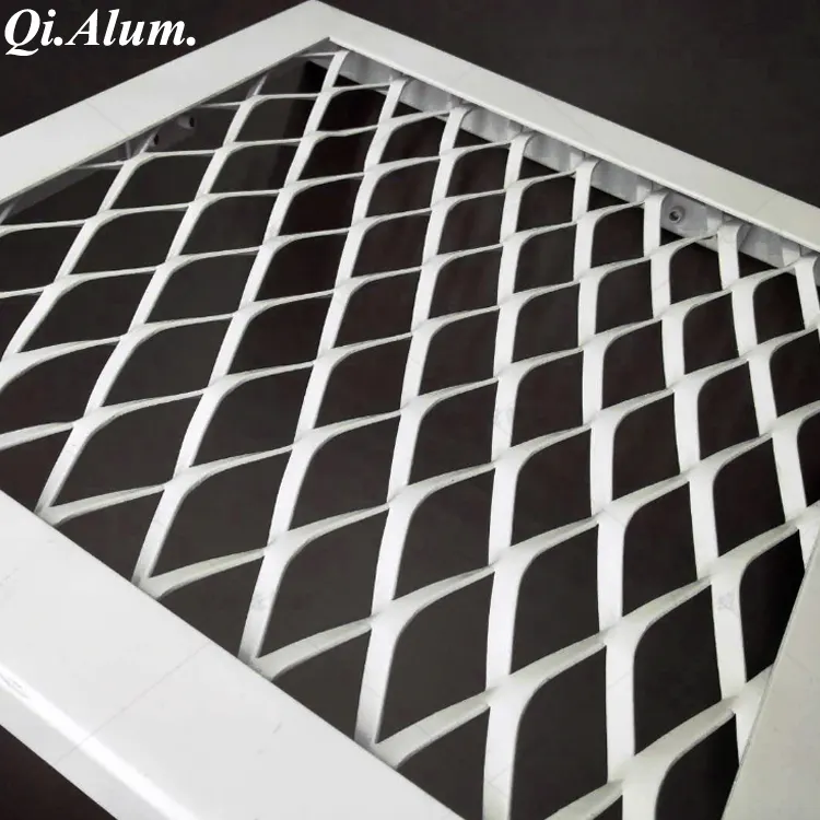 Plaque de grillage métallique en aluminium anodisé pour usage décoratif en bâtiment — Foshan Qi Aluminum Decorative Materials Co. Ltd