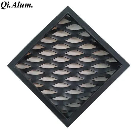 Plaque de maille métallique en aluminium expansé PPG, pour décoration de construction extérieure