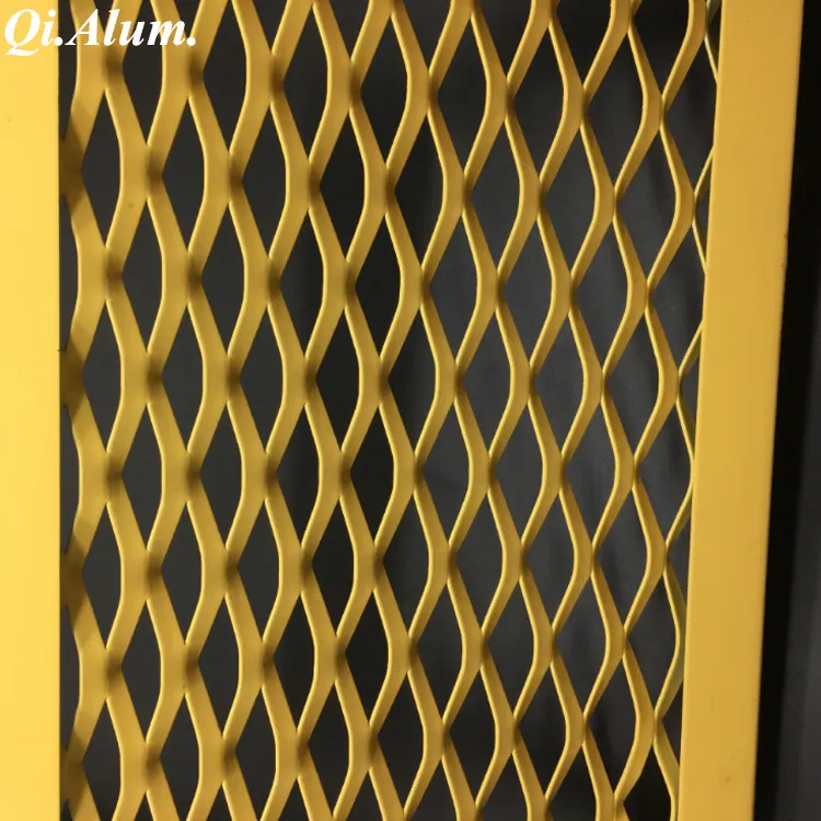 Panneaux en treillis d'aluminium laser découpé intérieur revêtement poudre SDF matière AA5005 — Foshan Qi Aluminum Decorative Materials Co. Ltd