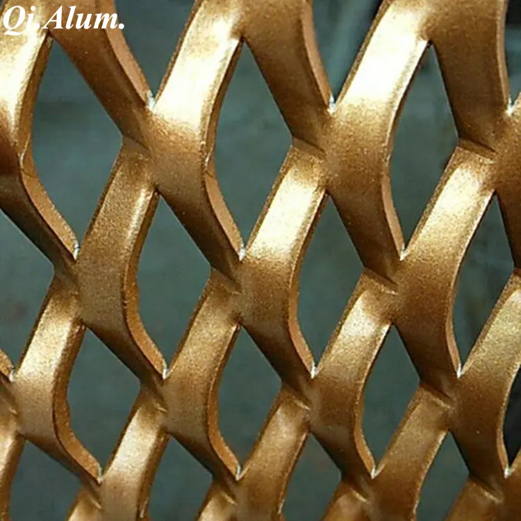 Fournisseur de feuille décorative en treillis métallique ignifuge Treillis métallique en fil d'aluminium — Foshan Qi Aluminum Decorative Materials Co. Ltd