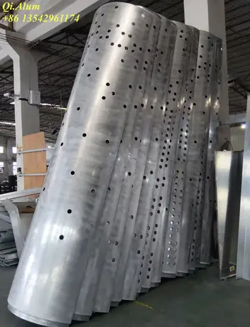 Fabricant de feuilles d'aluminium fluorocarbone sur mesure pour colonnes incurvées