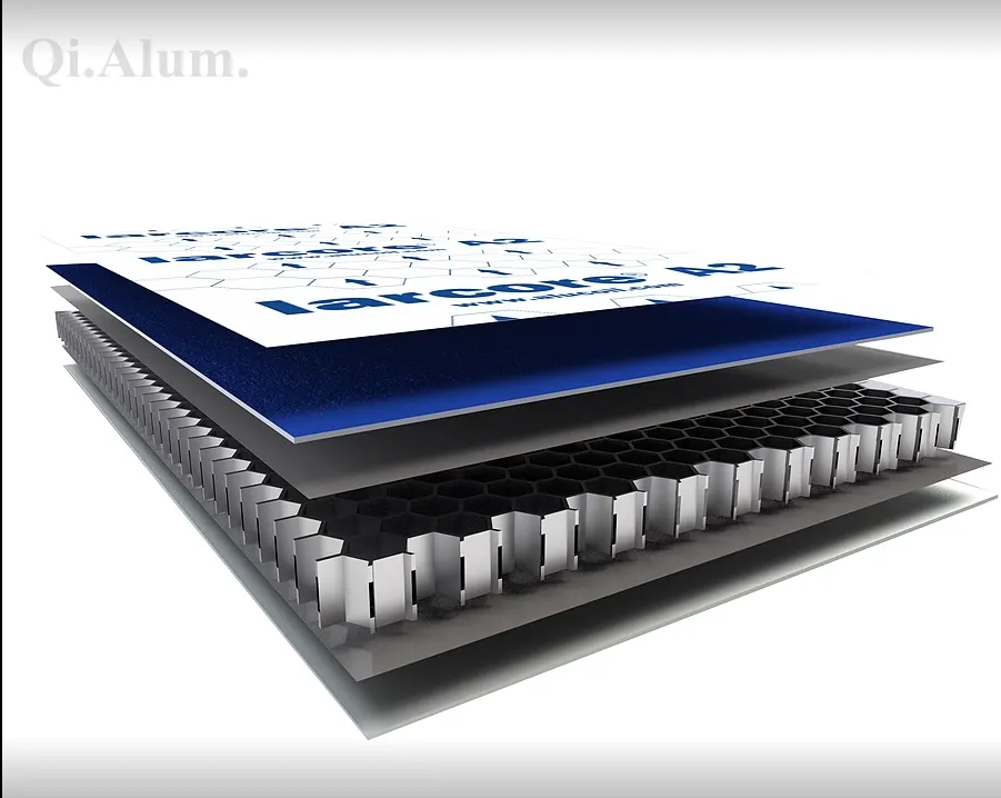 Panneaux alu en nid d'abeille structurés — Foshan Qi Aluminum Decorative Materials Co. Ltd
