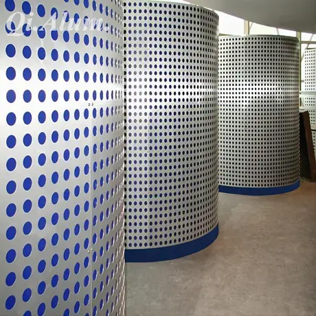 Panneaux en aluminium perforé simples pour revêtement de colonne