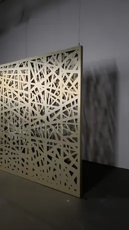 Panneaux amovibles en aluminium laser découpé pour décoration intérieure, écran arrière de réception vue 2