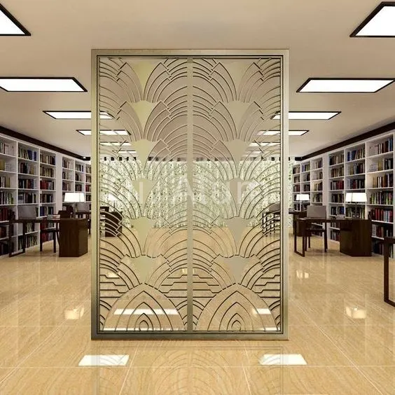 Panneau d'écran laser en aluminium amovible pour décoration intérieure, fond de réception — Foshan Qi Aluminum Decorative Materials Co. Ltd