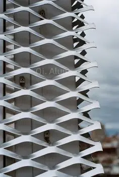 Mésh métallique en aluminium expansé résistant revêtu de poudre, mésh perforé pour grille de haut-parleur vue 8