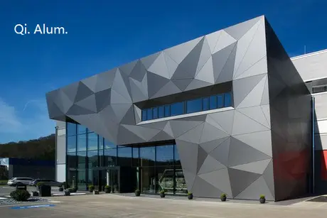 Panneau mural en aluminium plein 3D pour façade d'immeuble moderne - vue extérieure intérieure 4
