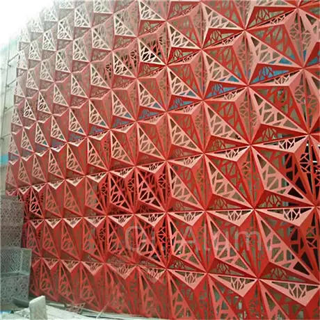 Style design Moderne Bâtiment Prix Panneau de rideau métallique 3D sculpté en aluminium vue 3