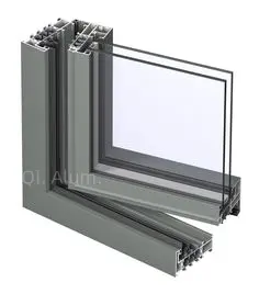 Profils d'encadrement de fenêtres en aluminium anodisé mat, profils d'porte en aluminium sur mesure, vue 2