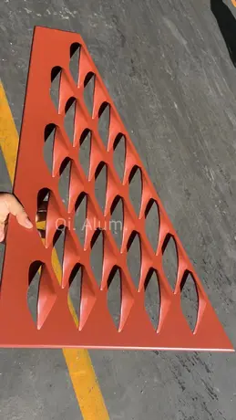Panneau en aluminium écailles de poisson de 3 mm, design élégant pour travaux de revêtement de mur-rideau, vue 7