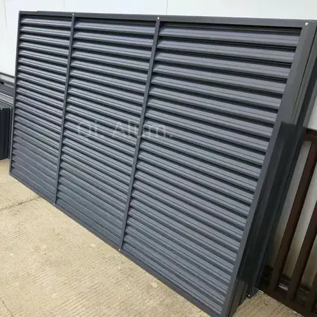 Louvres métalliques fixes à taille personnalisable ajustable pour murs extérieurs — vue 6