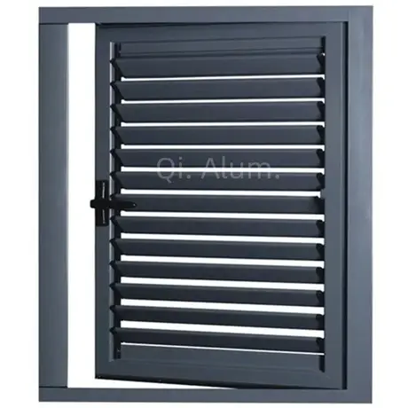 Volet métallique réglable en aluminium résistant à la chaleur, conception de fenêtre, porte et fenêtre vue 2