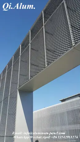 Métal expansé en aluminium décoratif façades extérieures de bâtiments / revêtement mural