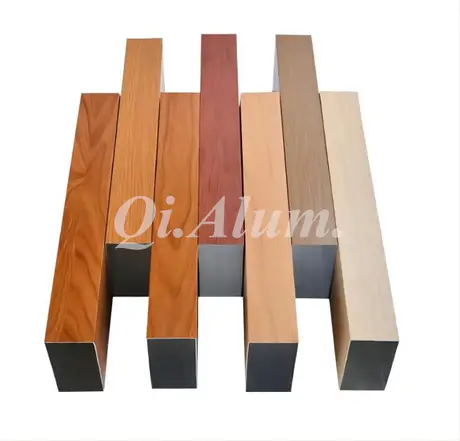 Profils treillis aluminium 25x25 mm finition bois aluminium