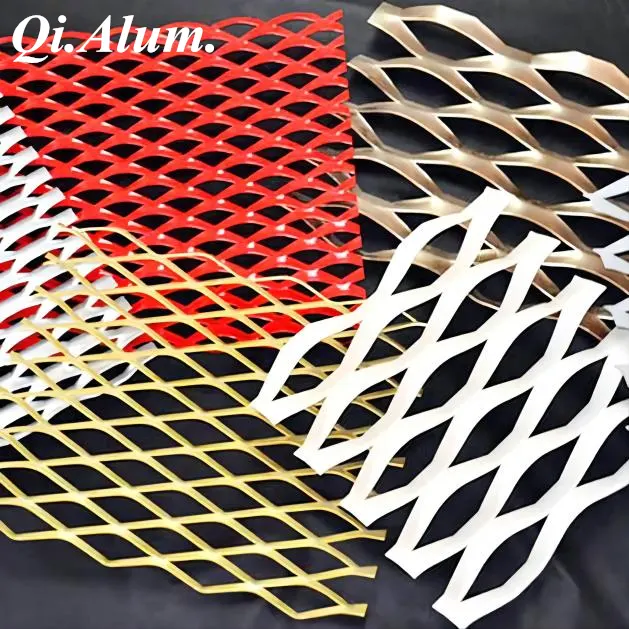 Méseau métallique en fil d'aluminium perforé élargi — Foshan Qi Aluminum Decorative Materials Co., Ltd