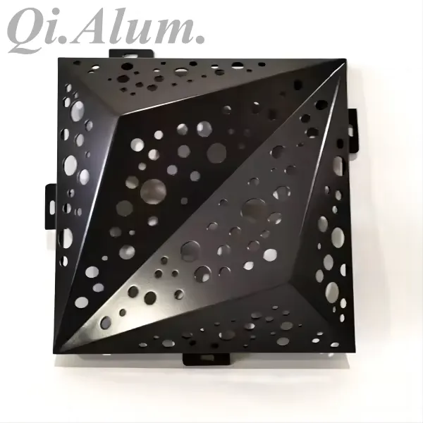 Panneaux de décoration murale extérieure 3D en aluminium — Foshan Qi Aluminum Decorative Materials Co., Ltd