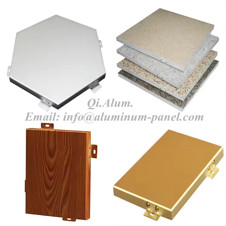 Plaques de revêtement en aluminium 1 à 4 mm pour façades de maisons — Foshan Qi Aluminum Decorative Materials Co. Ltd