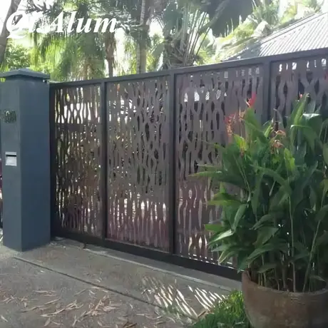 Écrans métalliques alu décoratifs revêtus poudre pour clôture jardin