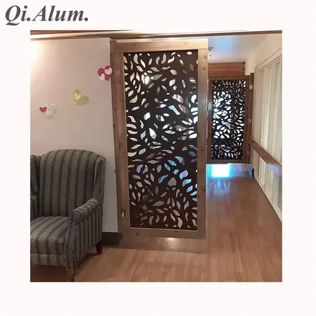Panneau décoratif en aluminium découpé au laser, panneau perforé, panneau de séparation de pièce