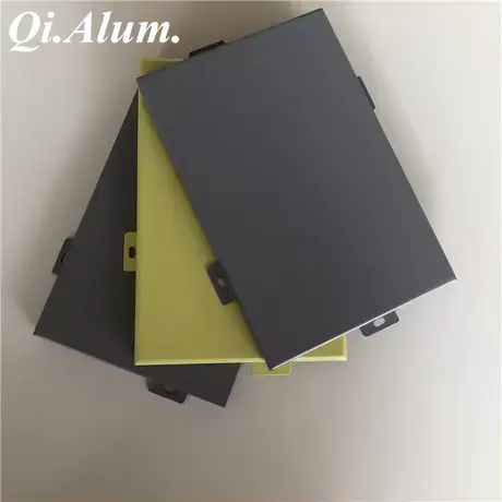 Panneaux pleins en aluminium métal pour revêtement extérieur, conception de panneaux