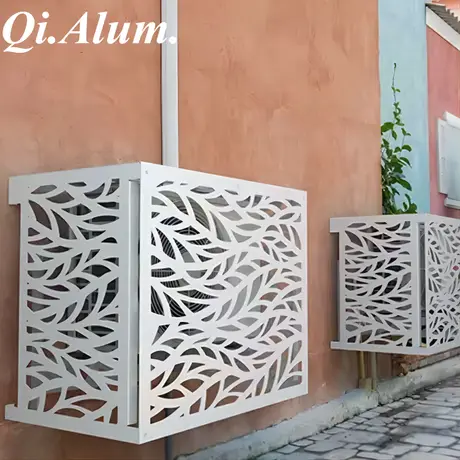 Habillage extérieur personnalisé en aluminium pour climatiseur, habillage AC en aluminium